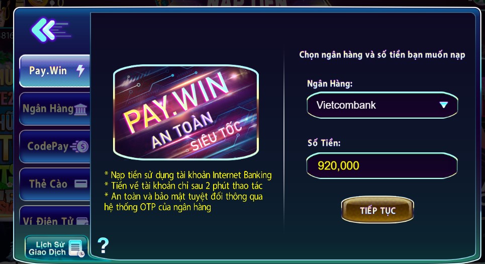 Các hình thức giao dịch tại 789 Club