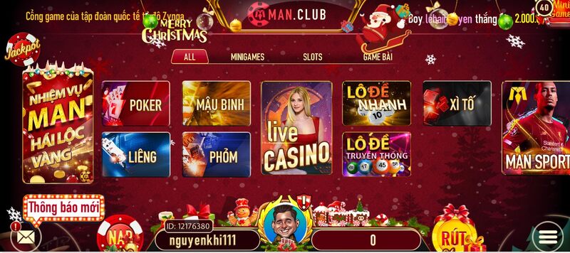 Cổng game đổi thưởng Man Club