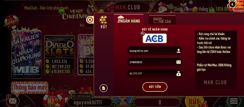 Man Club giao dịch