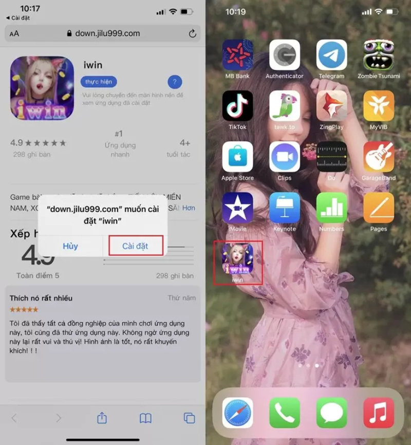 Cách tải trên IOS.
