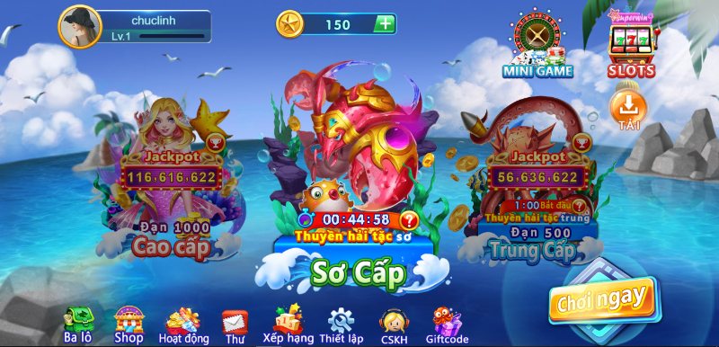 Các sảnh bắn cá theo mức độ khác nhau