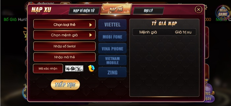 Nạp rút tiền cực nhanh