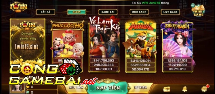 Kho game Iwin cung cấp siêu chất