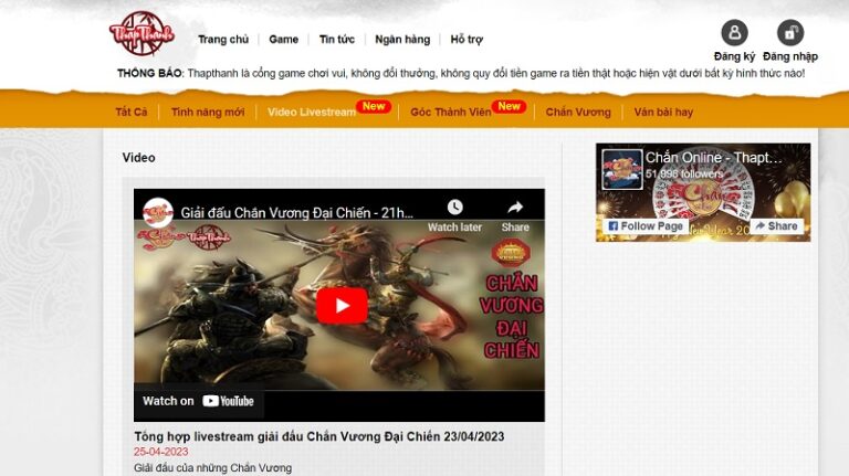 Thapthanh Giftcode Tháng 7: Sự kiện làm giàu cực nhanh