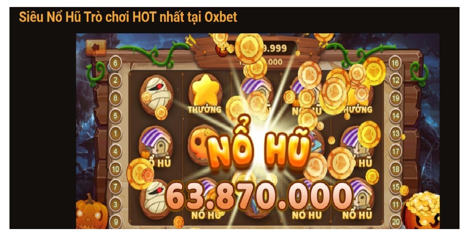 Top Game nổ hũ Oxbet nhất định phải thử khi tham gia đổi thưởng